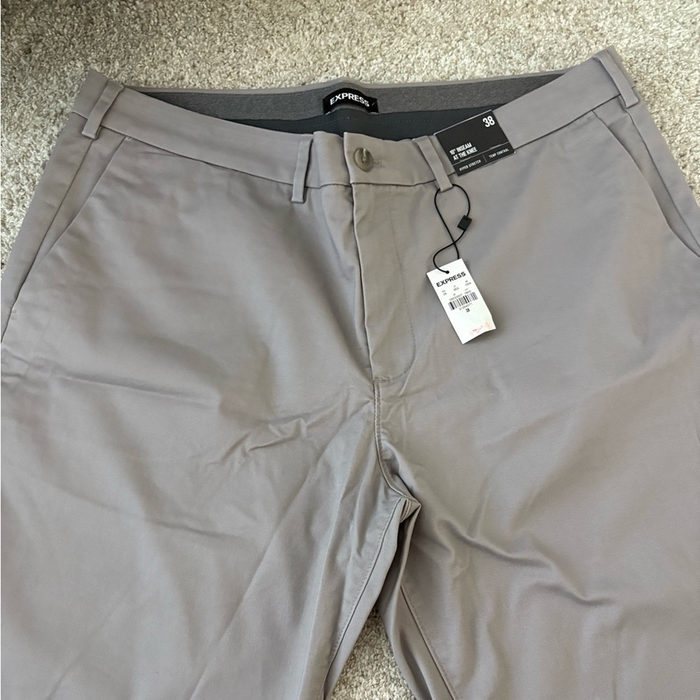 Men’s grey 10” inseam at the knee express shorts size 38